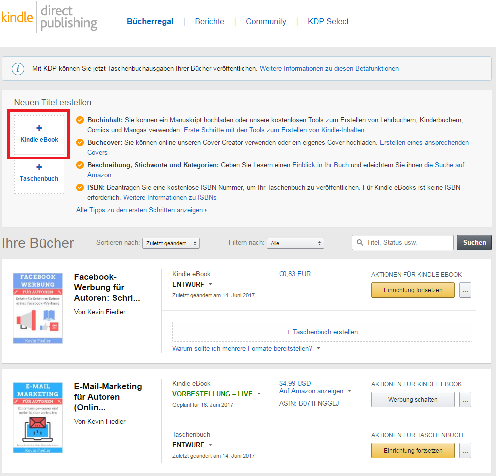 Dein Buch Bei Amazon Verkaufen Amazon Kdp Tutorial
