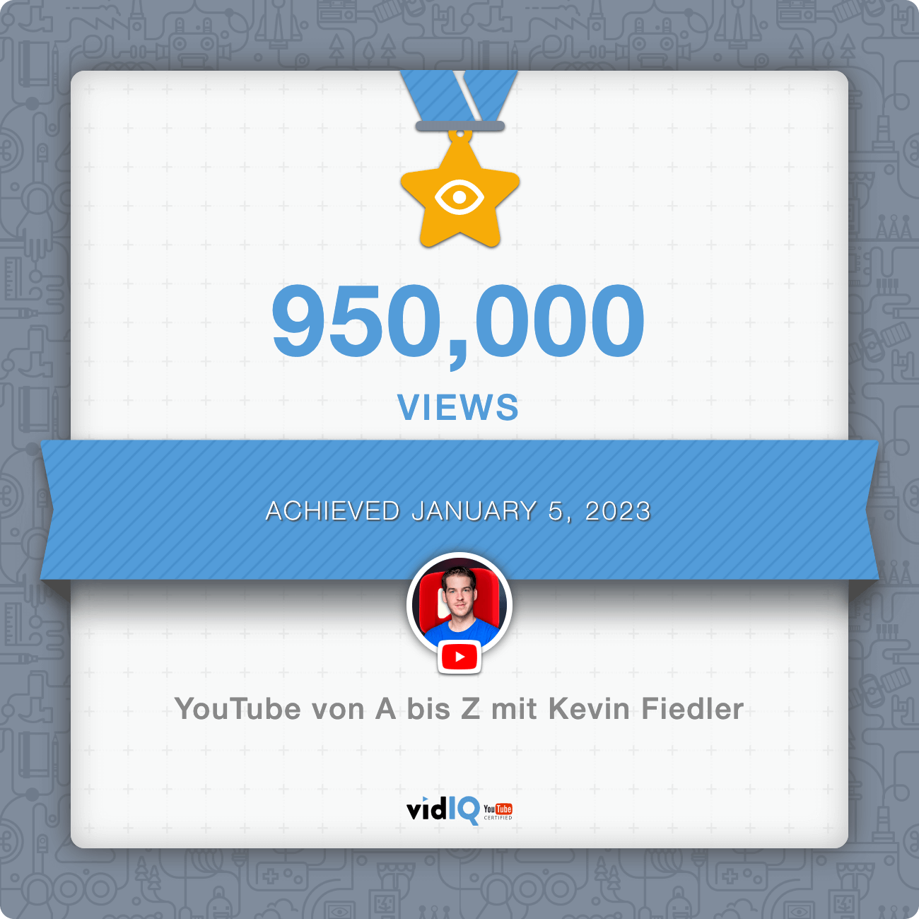 800.000 Views YouTube Kevin Fiedler